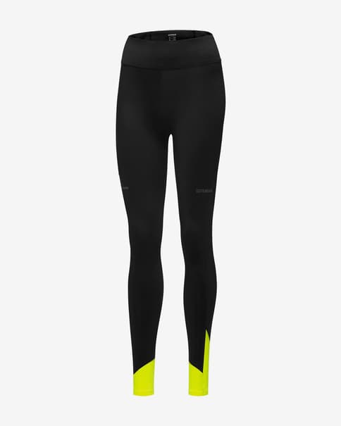 Malla larga GOREWEAR Concurve Thermo negro amarillo neón mujer