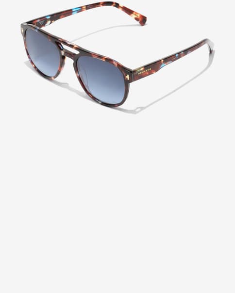 Gafas Hawkers x Pierre Gasly leopardo con lentes oscuras azul