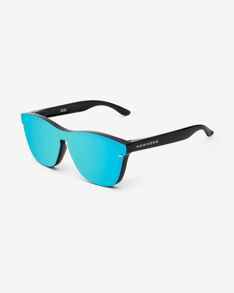 Gafas Hawkers Clear Blue One Venm Hybrid negro con lentes espejadas azul