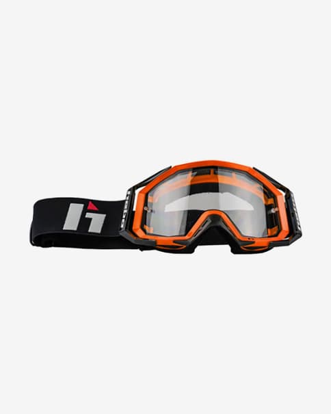 Máscara Hebo Quantum II naranja con lente transparente