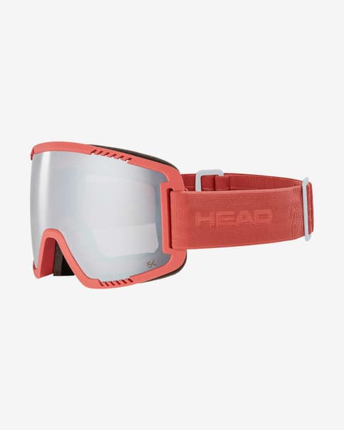 Máscara Head Contex rojo con lente espejada 5K gris