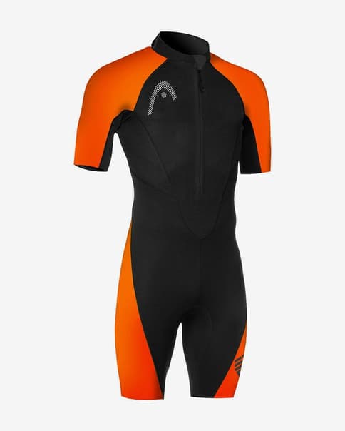Tritraje triatlón Head Multix Shorty manga corta negro naranja