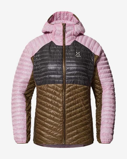 Chaqueta con capucha Haglöfs L.I.M Mimic rosa marrón mujer