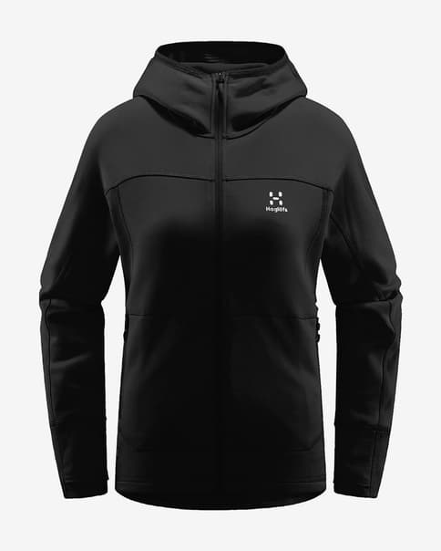 Forro polar con capucha Haglöfs Betula negro mujer