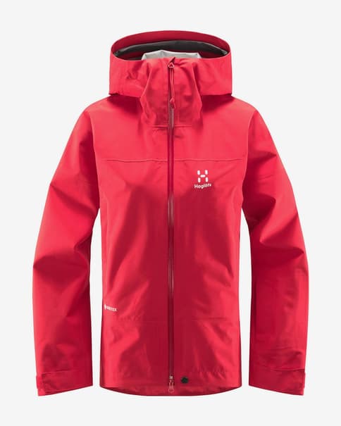 Chaqueta con capucha Haglöfs Spire Alpine GORE-TEX rojo mujer