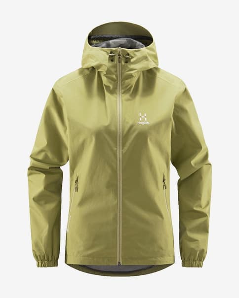 Chaqueta con capucha Haglöfs Betula GORE-TEX beige mujer