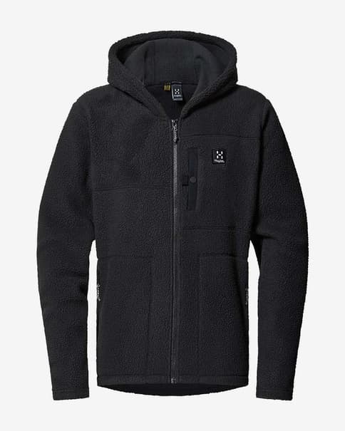 Forro polar con capucha Haglöfs Malung Pile negro