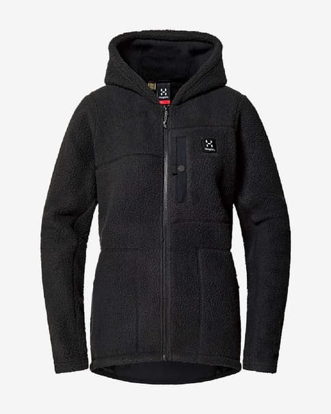 Forro polar con capucha Haglöfs Malung Pile negro mujer