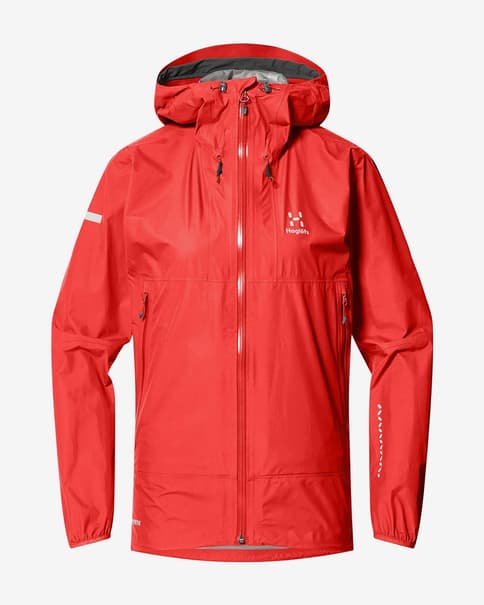 Chaqueta con capucha Haglöfs L.I.M GORE-TEX II Paclite rojo brillante mujer