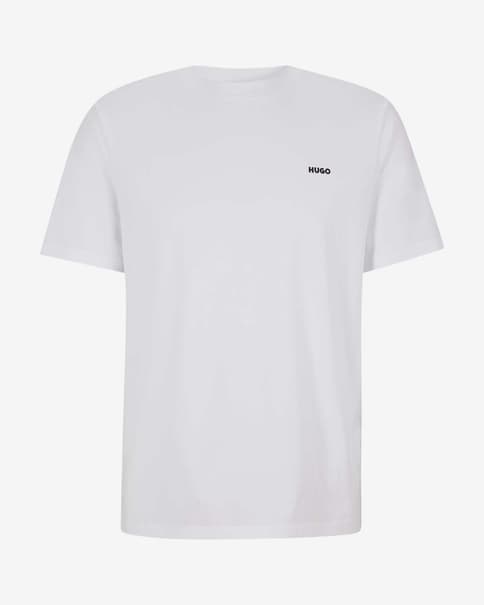 T-shirt HUGO Cotton Chest Logo manche courte blanc noir