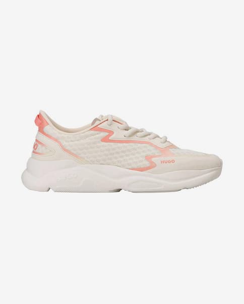 Zapatillas HUGO Leon Runn blanco rosa salmón mujer