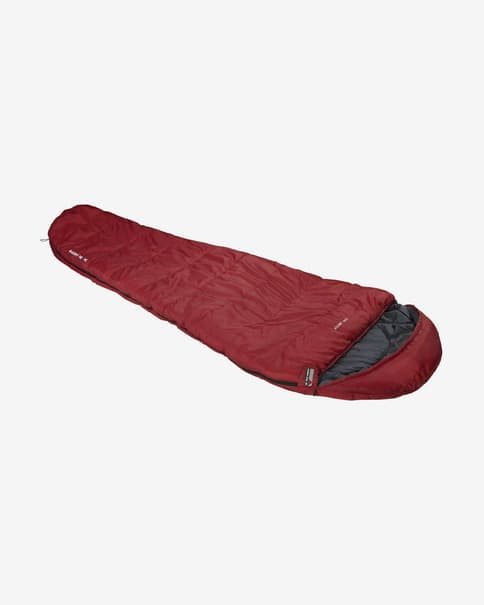 Saco de dormir High Peak TR 300 cremallera derecha +5C granate