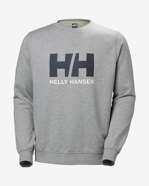 Sudadera Helly Hansen Logo Crew gris logo blanco