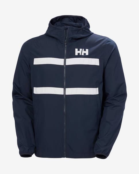 Helly Hansen Salt Striped Wind dun jack met capuchon marineblauw