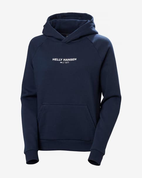 Sudadera con capucha Helly Hansen Cotton Fleece azul marino mujer