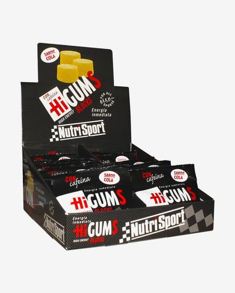 Gominolas Nutrisport HiGUMS BLOCKS High Energy cafeína cola (20 bolsas)