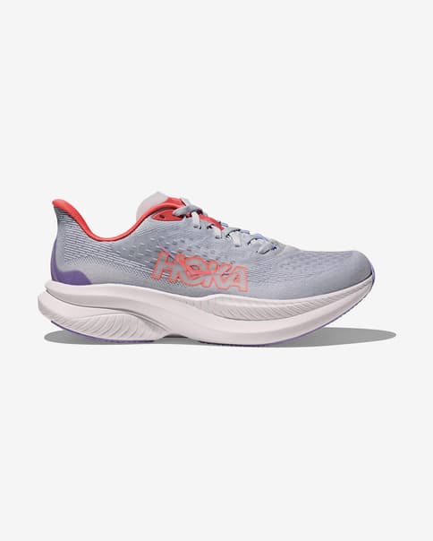 HOKA Mach 6 Damen Laufschuhe grau/rot