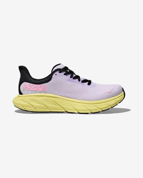 HOKA Arahi 7 shoes pink yellow Women