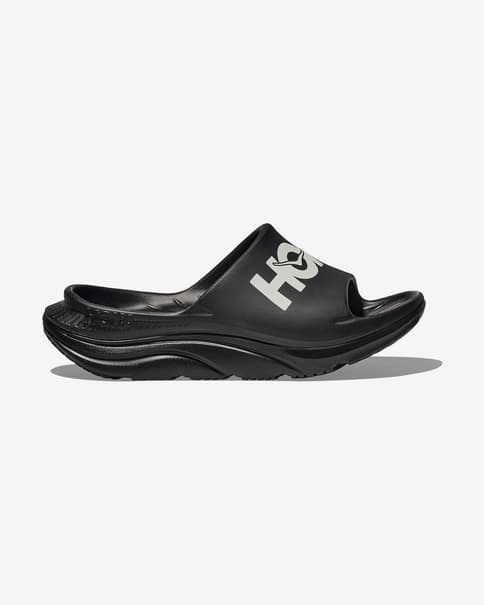 HOKA Ora Recovery Athletic Slide Badesandalen schwarz/weiß
