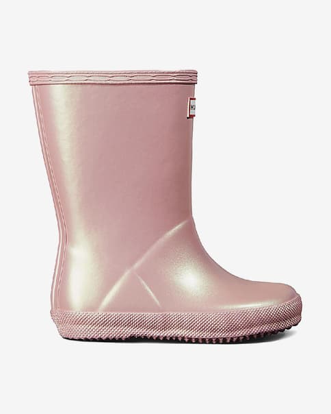 Botas Hunter Original Tall Kids First Nebula rosa infantil 