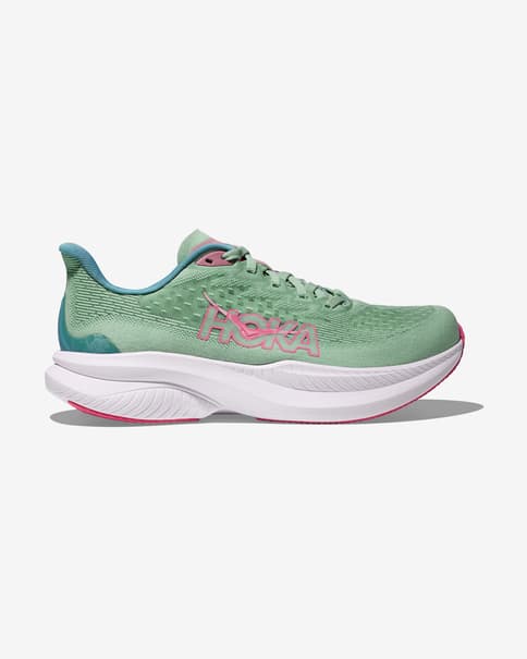 Zapatillas HOKA Mach 6 verde rosa mujer