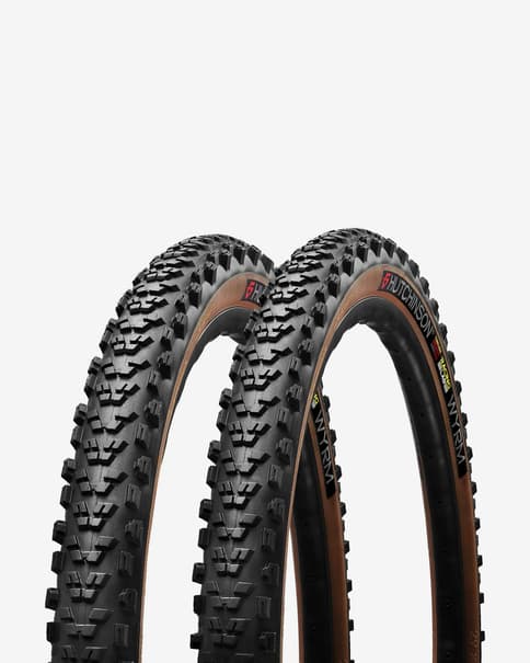 Pack cubierta Hutchinson WYRM Rlab Tubeless Ready (2 unidades) marrón negro