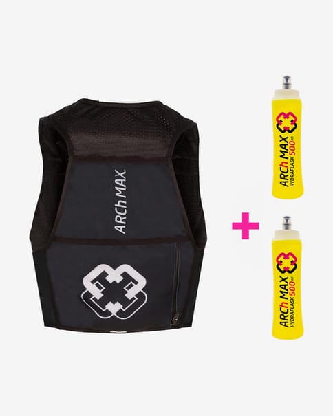 Chaleco hidratación ARCh MAX 6L + 2 Soft Flask 500 ml negro mujer