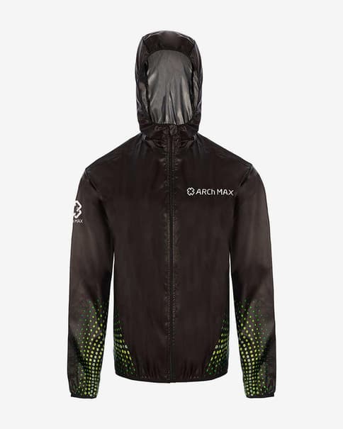 Chaqueta con capucha ARCh MAX Windstopper negro amarillo