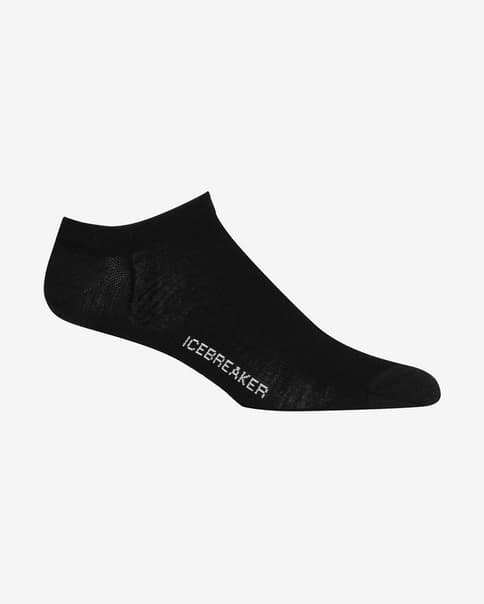 Calcetines Icebreaker Lifestyle Fine Gauge Crew negro blanco mujer