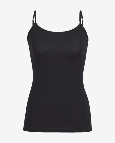 Camiseta Icebreaker Siren tirantes negro mujer