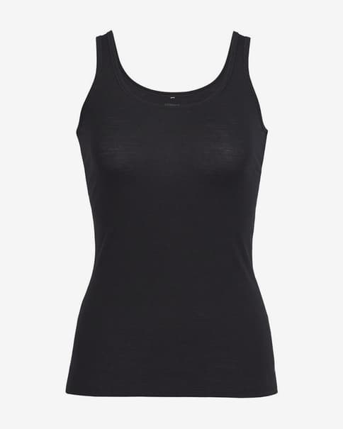 Camiseta Icebreaker Siren sin mangas negro mujer