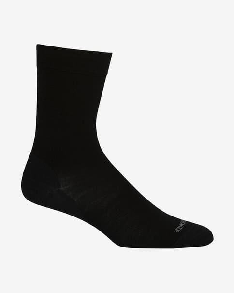 Calcetines Icebreaker Lifestyle Fine Gauge Crew negro mujer