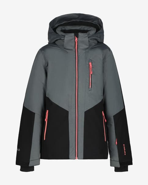 Chaqueta con capucha Icepeak Lanett gris negro infantil