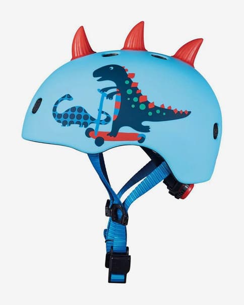 Casco Micro Led azul claro rojo infantil