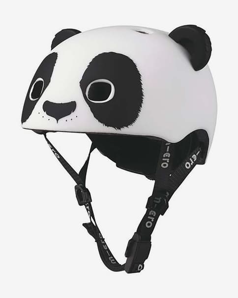Casco Micro Oso Panda (S) negro blanco infantil