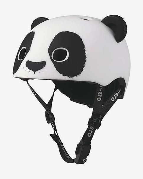 Casco Micro Oso Panda (M) blanco negro infantil