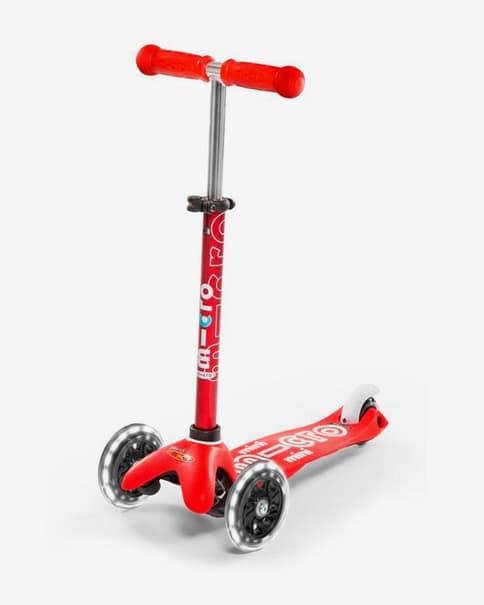 Patinete Micro Mini Deluxe Led rojo blanco