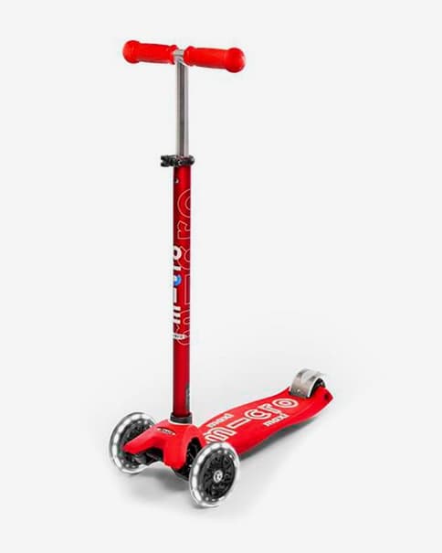 Patinete Micro Maxi Deluxe Led rojo