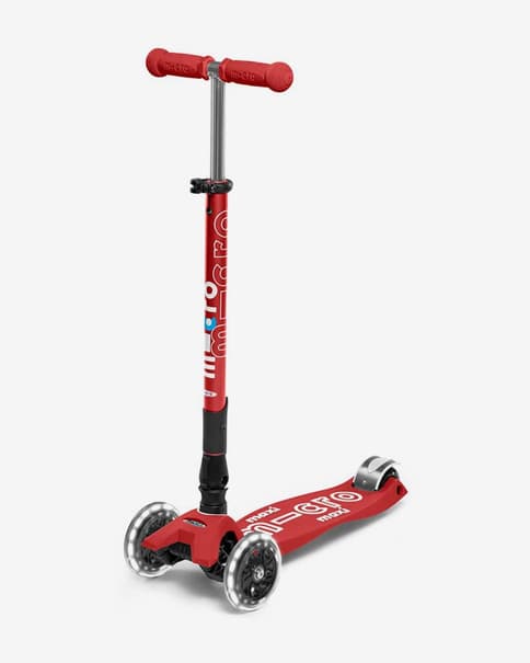 Patinete Micro Maxi Deluxe Plegable LED rojo