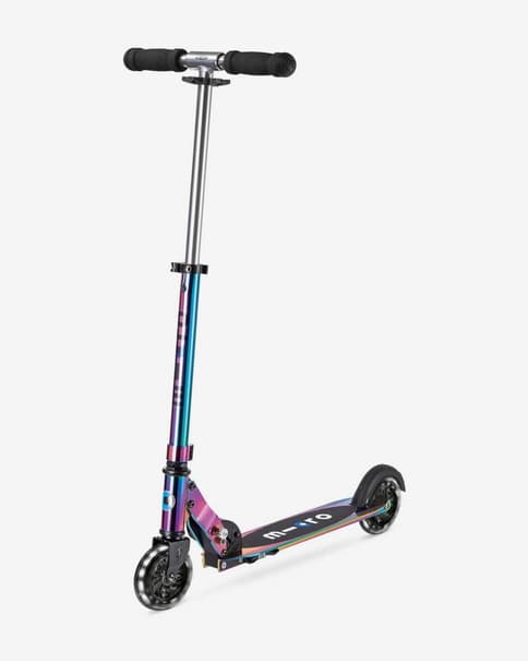 Patinete Micro Sprite LED azul lila brillante