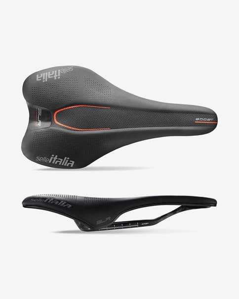 Sillín Selle Italia SLR Boost Kit Carbono negro rojo