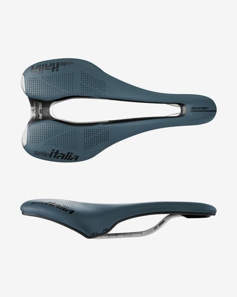 Sillín Selle Italia SLR Boost Gravel TI 316 Superflow azul