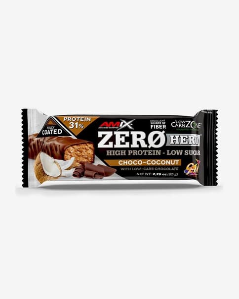 Barrita proteica Amix Zero Hero sabor coco chocolate 15x65 g