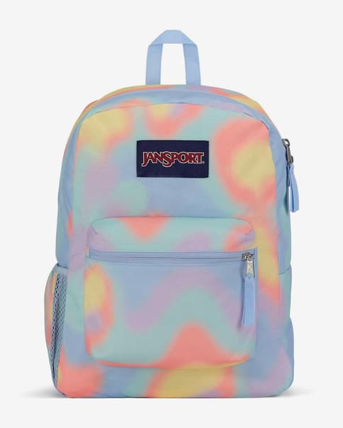 Mochila JanSport Cross Town 26L azul pastel rosa amarillo