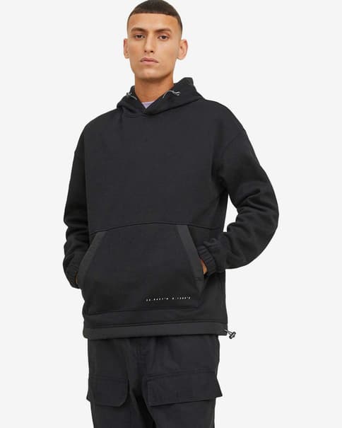 Sudadera con capucha Jack & Jones Plain Sweat negro