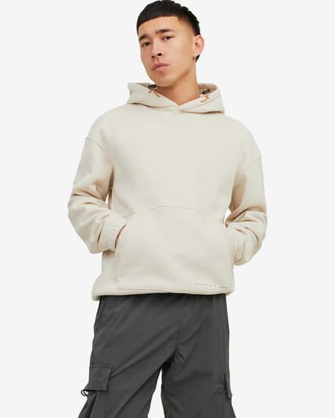 Sudadera con capucha Jack & Jones Plain Sweat blanco
