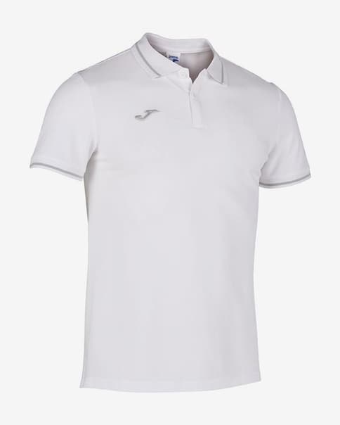 Polo Joma Confort II manga corta blanco gris