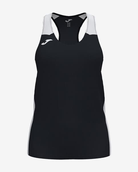 Camiseta Joma Record II tirantes negro blanco mujer