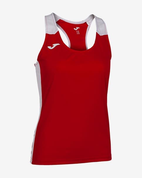Camiseta Joma Record II tirantes rojo blanco mujer