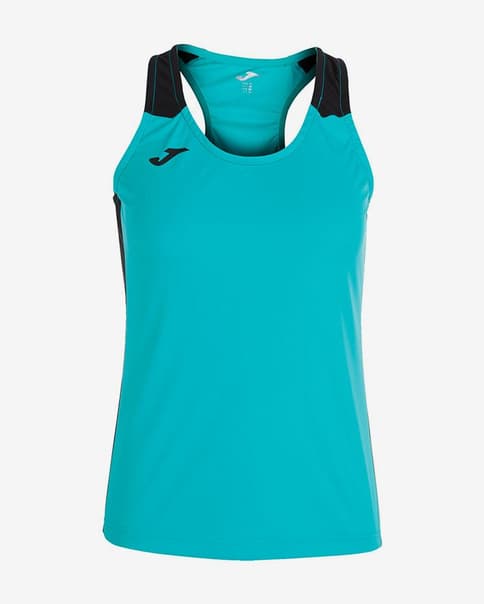 Camiseta Joma Record II tirantes turquesa negro mujer